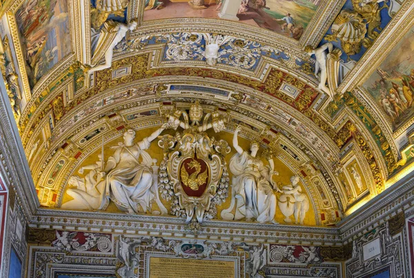 Ватикан Італія Січня 2020 Року Ceiling Museum Vatican Музей Одним — стокове фото