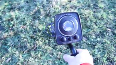 alanında metaller için metal dedektörü, yakın çekim