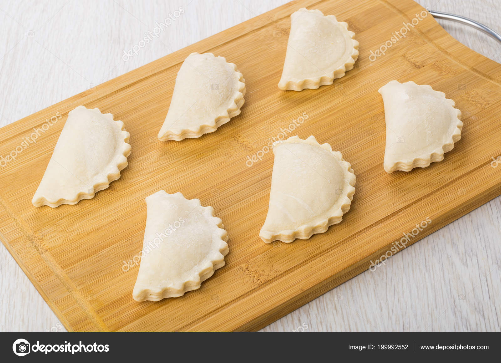 Raw Cottage Cheese Patties Bamboo Cutting Board Wooden Table