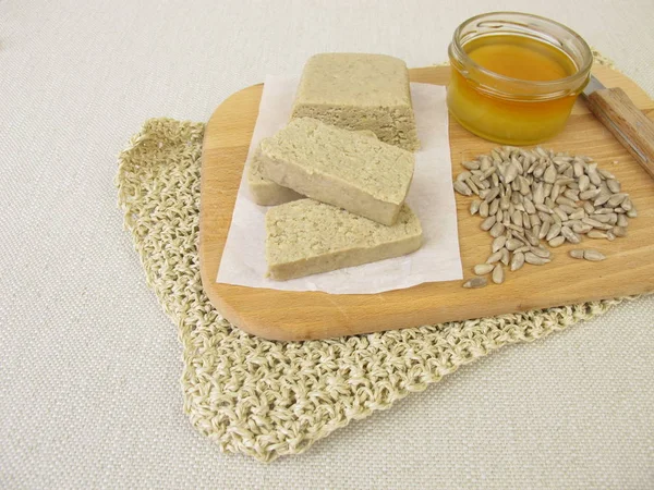 Halva Made Sunflower Seeds Honey — Stock Photo, Image