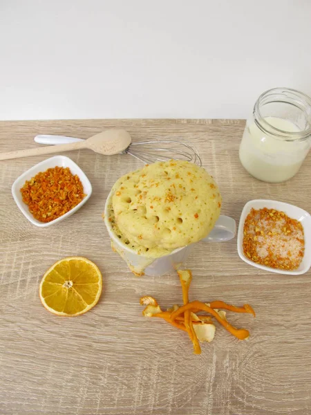 Gâteau Yaourt Four Micro Ondes Avec Sucre Orange — Photo