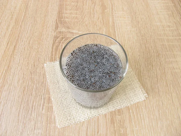 Bebida Gel Semillas Albahaca Superalimento Agua — Foto de Stock