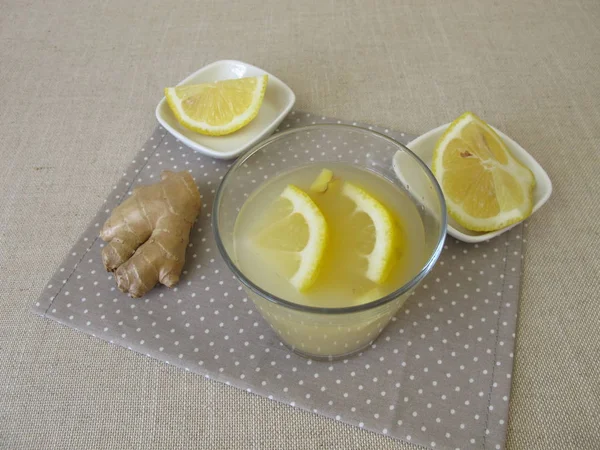 Kvass Cerveja Pão Caseira Com Gengibre Limão — Fotografia de Stock