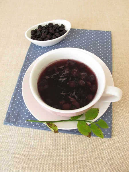 Kurutulmuş Yaban Mersini Gelen Blueberry Çorbası — Stok fotoğraf