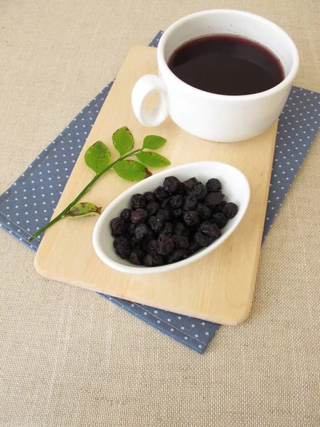 Bosbessen Thee Van Gedroogde Bosbessen — Stockfoto