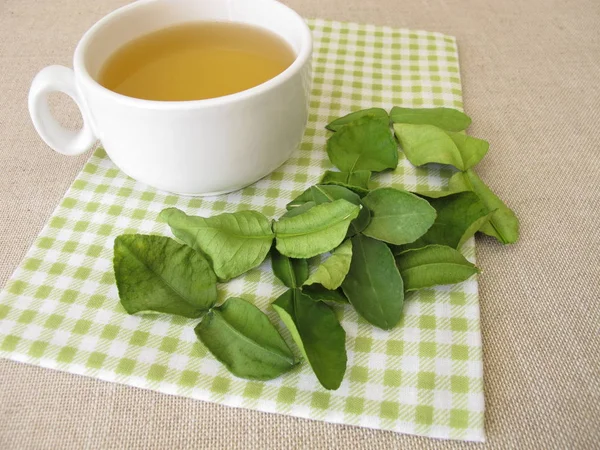 Τσάι Αποξηραμένα Φύλλα Kaffir Lime — Φωτογραφία Αρχείου