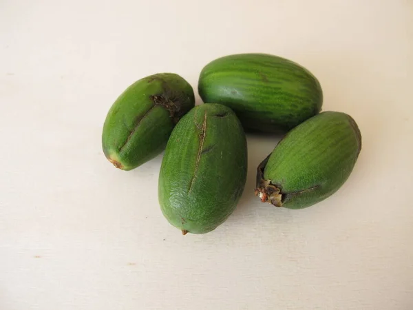 Buah Atau Biji Torreya Jepang Torreya Nucifera — Stok Foto