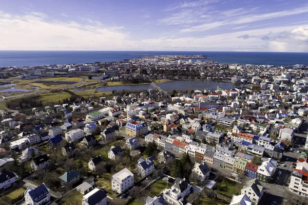 Aerial of Reykjavik capital of Iceland — Stock Photo, Image