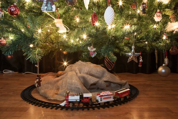 Vánoční vlak — Stock fotografie