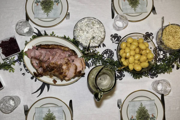 Scandinavian christmas dinner — Stock Photo, Image