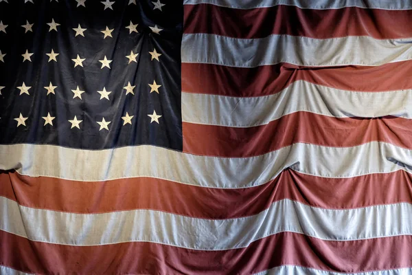 Bir Amerikan Bayrağının Tam Kare Görüntüsü Arka Plan Görüntüsü Kadar — Stok fotoğraf
