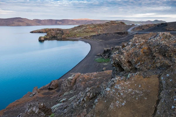 Aerial View Lake Kleifarvatn Iceland — Stock Photo, Image