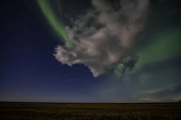 아이슬란드 상공의 북극광 — 스톡 사진