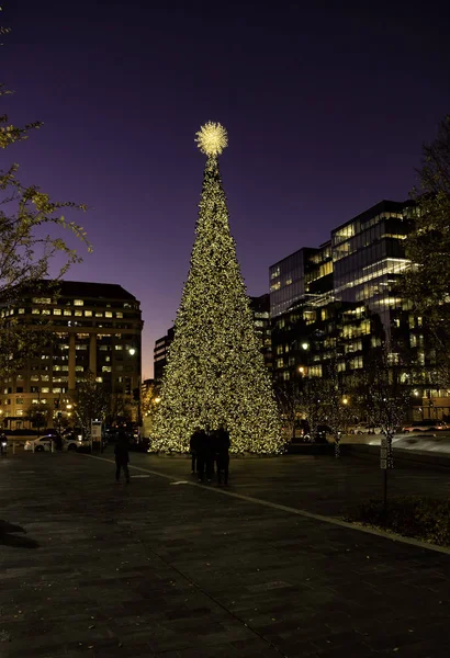 Centro de la ciudad Árbol de Navidad DC — Foto de Stock