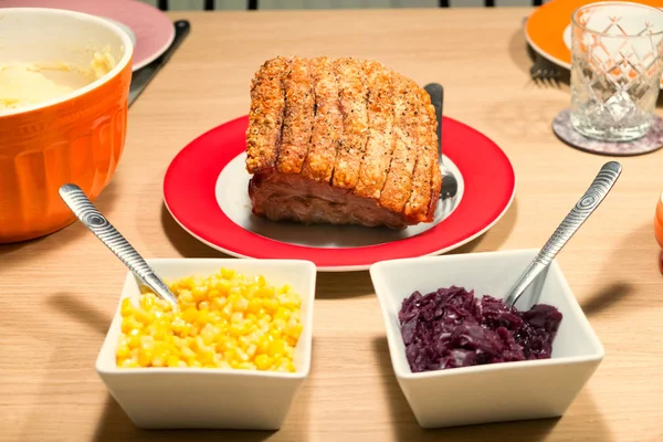 Dänischer Schweinebraten — Stockfoto