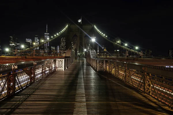 Chodnik most Brooklyn i manhattan — Zdjęcie stockowe