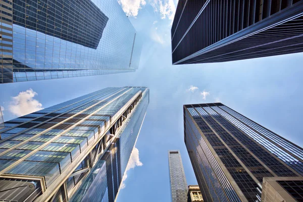 Leta Upp Visa Skyskrapor Centrala New York — Stockfoto