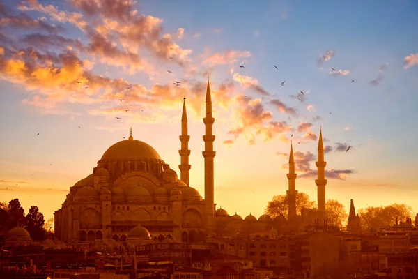 Süleymaniye-Moschee bei Sonnenuntergang — Stockfoto