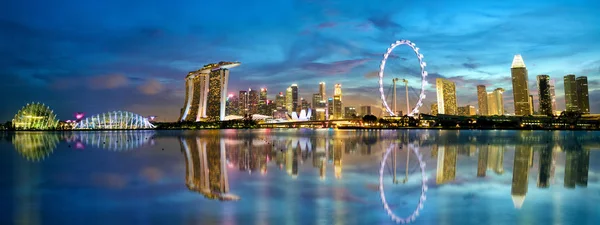 Singapore skyline panorama — Stockfoto