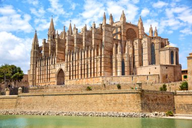 Famous Cathedral of Palma de Mallorca clipart