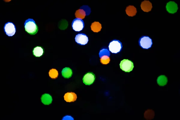 Résumé Fond Bokeh Multicolore Fond Lumières Vintage Paillettes Colorées — Photo