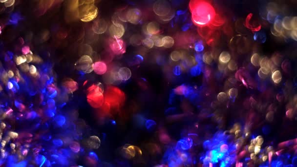 Résumé Fond Bokeh Multicolore Fond Lumières Vintage Paillettes Colorées — Video