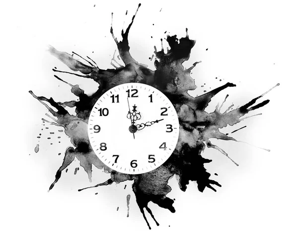 Reloj y pintura — Foto de Stock