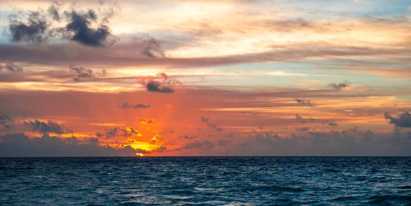 Sonnenuntergang Auf Den Malediven — Foto Stock