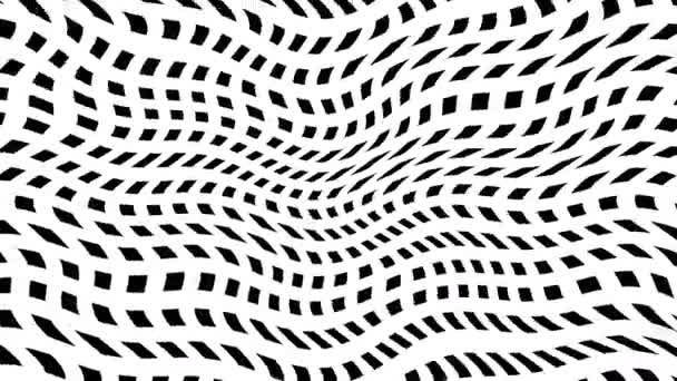 Punti di curvatura di linee d'onda schiacciate malformate di quadrati — Video Stock