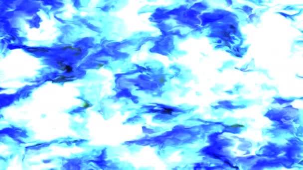 Suave azul e branco ondas nubladas quente gás queimando branco Corona — Vídeo de Stock