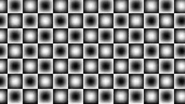 Expanding Collapsing Inverting White Black Monochrome Grid Mask — Stock Video