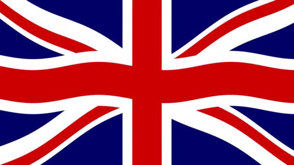 Vláčící se Británie Britská vlajka Union Jack Wobble slabý brexit — Stock video