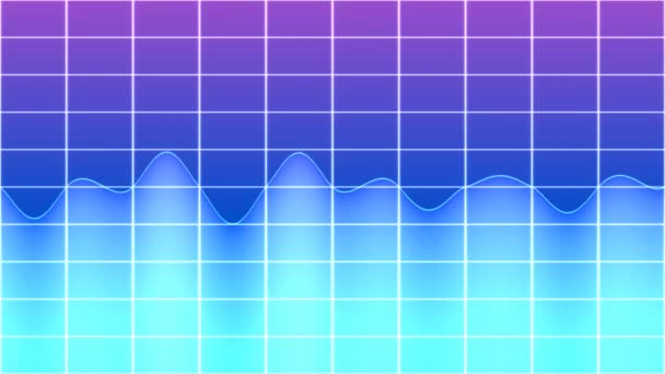 Lyd Audio Waveform Ripple på Muted Blue Cool Rrid – stockvideo