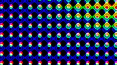 Rgb Blobs 'un Yumuşak Izgarası Çerçevenin Üzerinde Kayboluyor