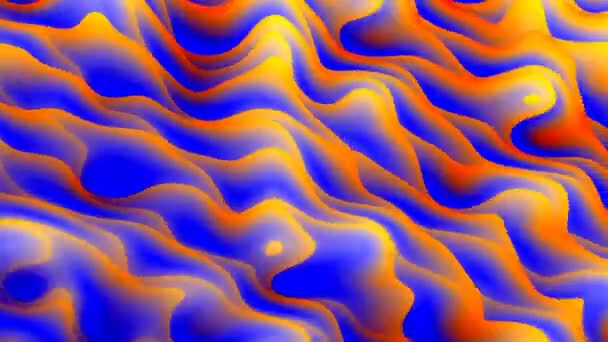 Mappa di calore mobile di superficie falsa blu arancio caldo — Video Stock