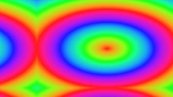 Anéis de arco-íris forte Visual brilhante padrão — Vídeo de Stock