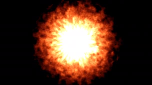 Burning Fire Spewing Flame Geyser Top Down View Fireball — Vídeos de Stock