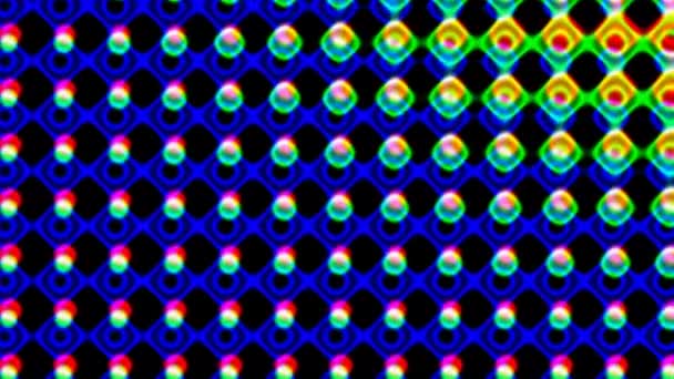 Grade suave de Blobs Rgb desvanecendo-se sobre quadro — Vídeo de Stock