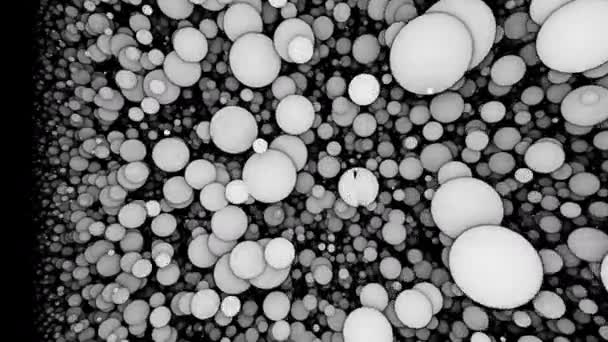 Opblazen van 3D-bollen Deep Field Mask Balls — Stockvideo