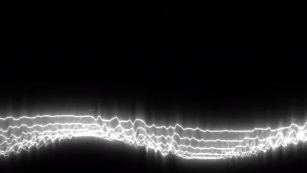 Steigende und fallende Lautstärke Wellenform gestörte Maske Audio — Stockvideo