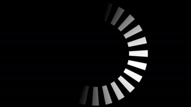Loading Spinner Mask Klassiska block i en cirkel — Stockvideo