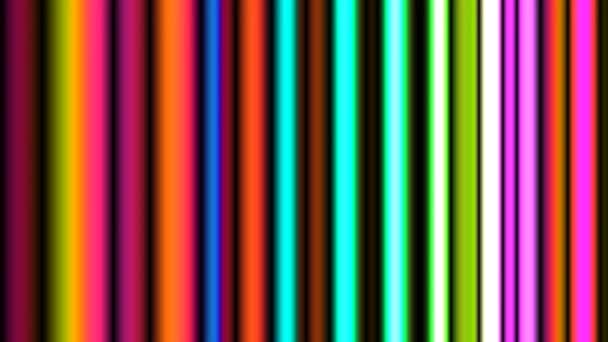 Colonnes lignes écran se déplaçant à travers les lignes lumineuses Mode Arrière-plan Attention — Video