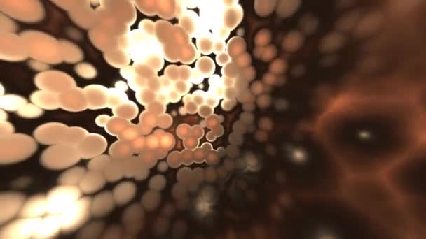 Células orgánicas brillantes bolas extrañas abstractas — Vídeos de Stock