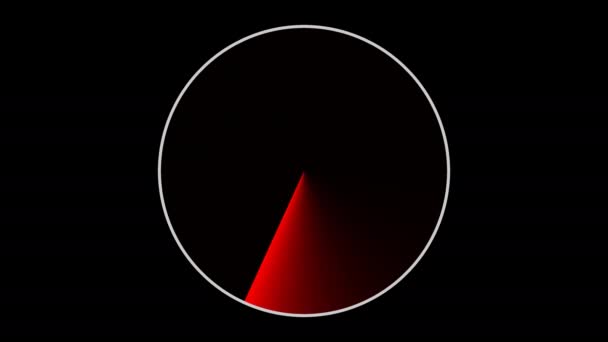 Red Radar Screen Spinning Loader Σάρωση Lidar — Αρχείο Βίντεο