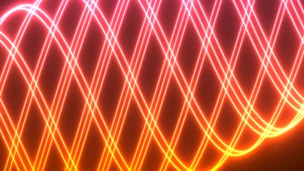 Hot Jasnopomarańczowe wstążki światła powoli poruszające się — Wideo stockowe