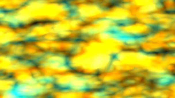 Hot Yellow Mess of Blobs of Heat Transfer w lepkiej cieczy — Wideo stockowe