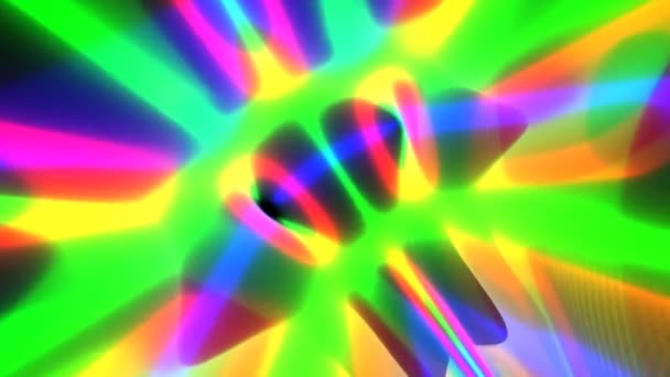 Mashed Up Mess of Rgb Colours in Genated Shape — Stock video