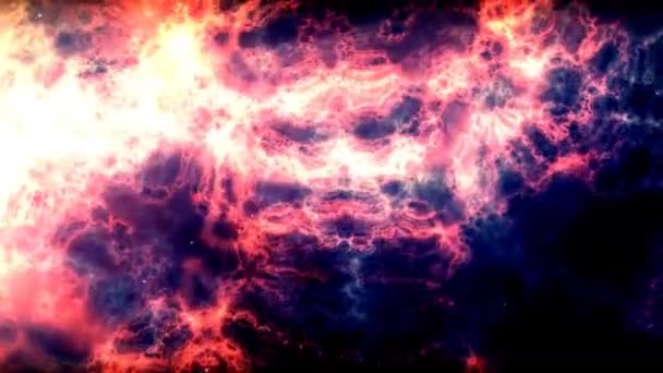 Brandende vuren van de hemel Abstract Lava of Stellar Supernova Noise — Stockvideo