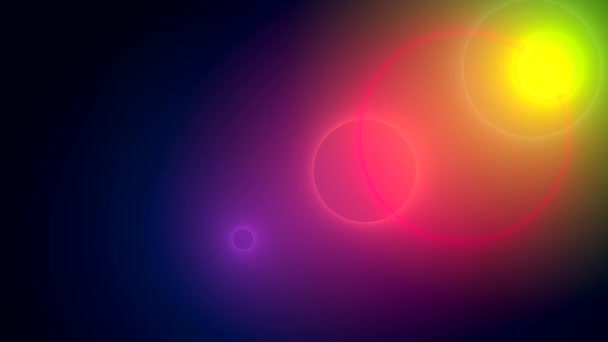 Bouncing Bubble Lens Flare efekt w jasnych kolorach — Wideo stockowe