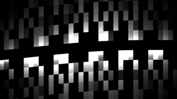 Super lage resolutie Statische 8bit Pixels Effect achtergrond — Stockvideo